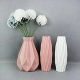 Vaso de flores moderno, branco, rosa, azul, cesta de plástico, decoração nórdica para casa, sala de estar, arranjo de flores, 1 peça